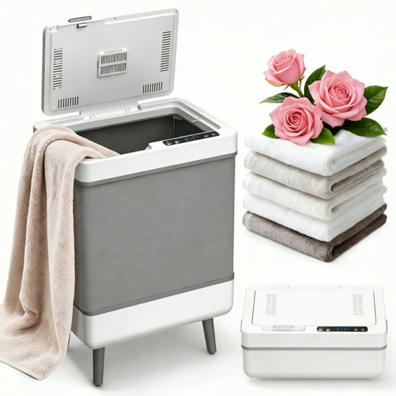 Towel Warmer,35L Large Foldable Towel Warmers for Bathroom,2-Mode Hot Towel Blanket Warmer for Spa with Safety Lock,24H Timer,and Auto Shut-Off,Fits Up to 3 Oversized 40"X70" Towels