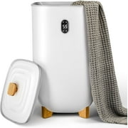 Towel Warmer for Bathroom, 25L Large Towel Warmers Bucket with 2 Heating Modes, LCD Screen, 20/40/60/90 Min Auto Shut-Off, Fits Blankets, Bathrobes, PJ's, Ideal Gift for Family, White
