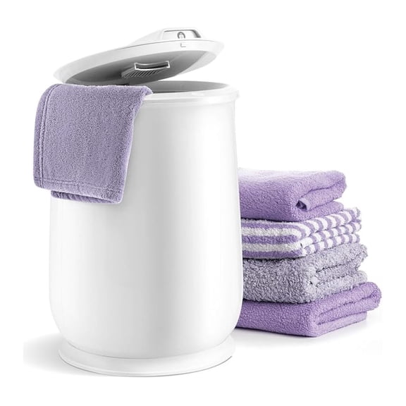 Towel Warmer Bucket, 21L Towel Warmer with -Top Lid, 1H Auto Shut Off, Fits up to 2 Oversized 45" x 70" Towels, Hot Towel Heater for Blankets, Bathrobes, with (White, 21L)