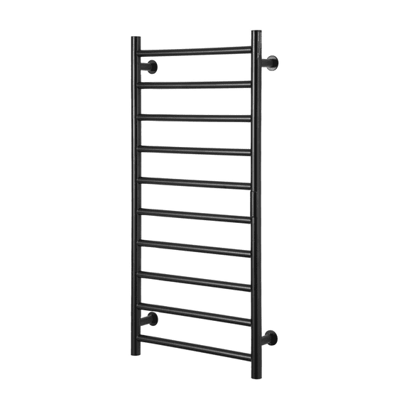 Towel Warmer Rack 10 Bars, Wall Mounted Heated Towel Rack, Waterproof Towel Heater with Timer & LED Display, Adjustable Temp, Black