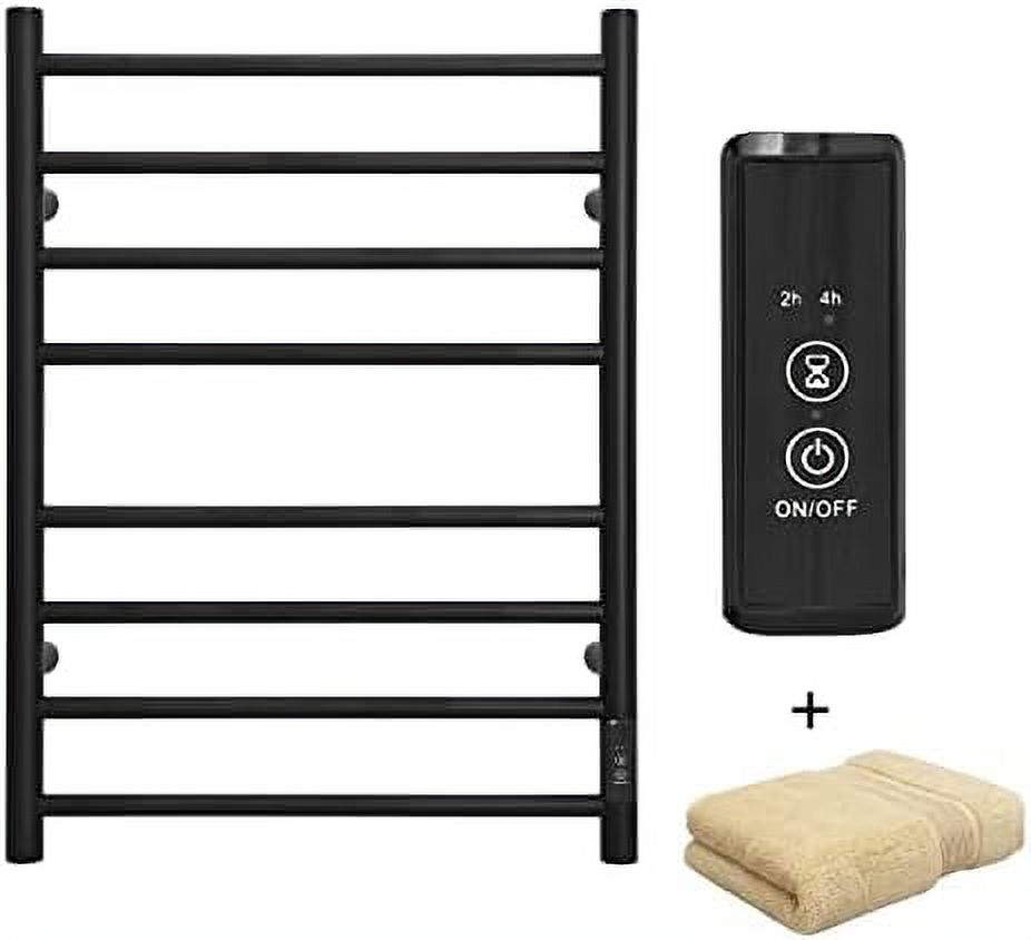 Towel Warmer Wall Mounted With BuiltIn Timer 8 Bars Electric Stainless
