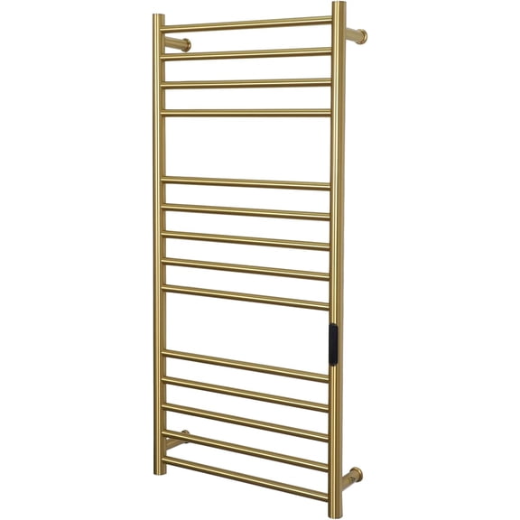 Towel Warmers for Bathroom Wall Mounted Hot Towel Racks Heated Towel Drying Rack with Timer & Temperature Multi-Level Adjustable ( Bars Brushed Gold Hardwi)