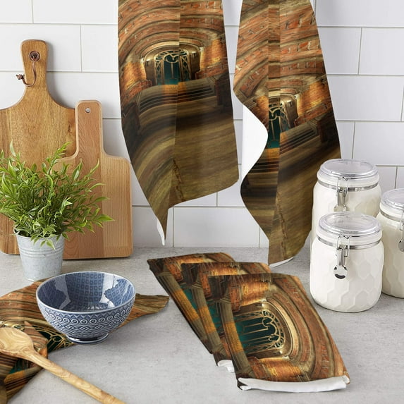 Towel Wipe Things House Kitchen For Utensils Dishcloth Towels Hand Cloths Cleaning Microfiber Building Ancient Corridor