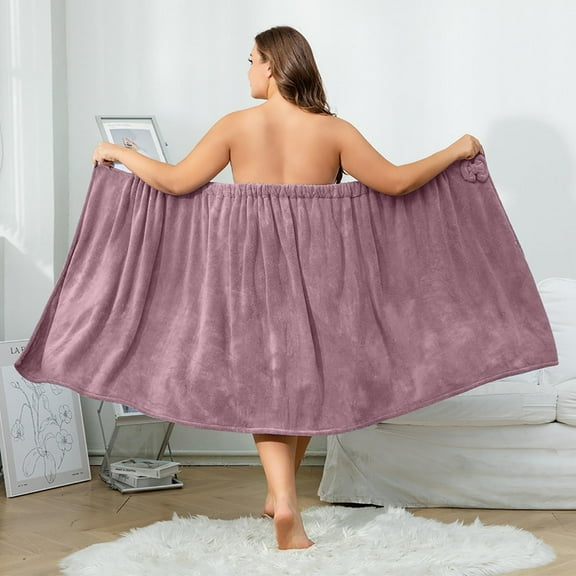 Towel Wrap for Women,Plus Size Adjustable Oversized Wrap Bath Dress Set,Adjustable Shower Wrap Towel,Bath Robe After Shower Comfortably Soft Experience