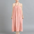 thumbnail image 1 of Towel Wrap for Women After Shower, Absorbent Quickly Dry Pajamas Bathrobes Lightweight Halter Long Robe Loungewear New Nightshirts for Women Plus Size Pinky One Size, 1 of 6