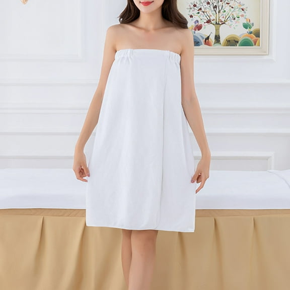 Towel Wrap For Women Spa Soft Bathrobe Lightweight Dry Wrap Towel Full Length Adjustable Beach Pool Bathrobe, Xinsrenus Under $5! Towel Wrap For Women Spa