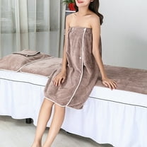 Towel Wrap For Women Spa Soft Bathrobe Lightweight Dry Wrap Towel Full Length Adjustable Beach Pool Bathrobe, Xinsrenus Under $5! Towel Wrap For Women Spa