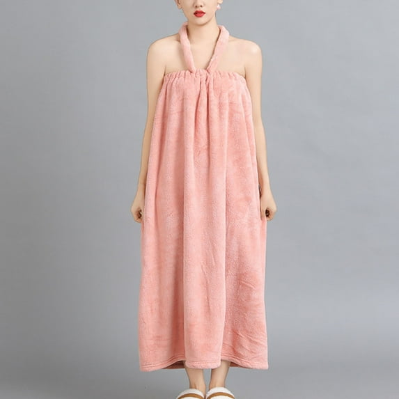 Towel Wrap for Women After Shower, Absorbent & Spa Bathrobes Lightweight Long Bathrobe One Size