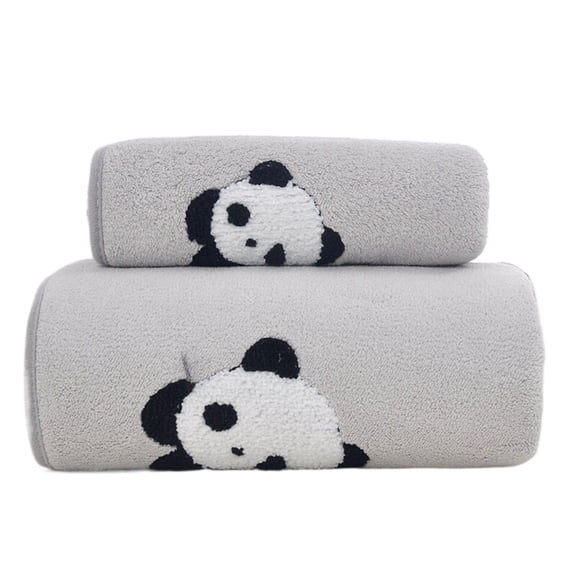 Towel X1+Bath Towel X1 Coral Fleece Can Absorb Water Wash Face with Take A Bath Thicken Creative Adult Couple Gift Towel Large Bath Towel Set