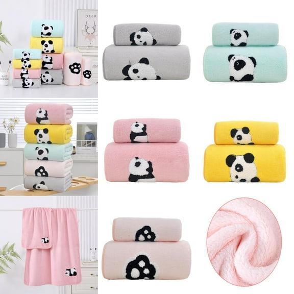 Towel X1 Coral Fleece Can Absorb Water Wash Face With Take A Bath Thicken Creative Adult Couple Gift Towel Large Bath Towel Set Towel