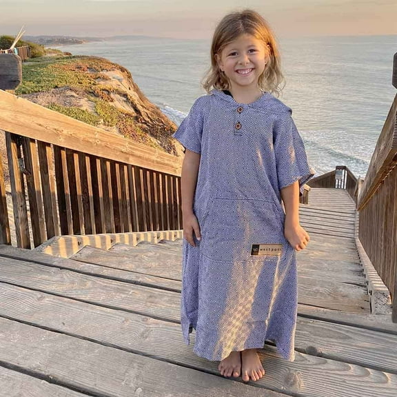 Towel with Hood for Kids | Youth Surf Poncho | Children's Hooded Beach Towel | Changing Poncho for Swimming Kids and Children Age 5-12 years