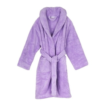 TowelSelections Girls Robe, Kids Plush Shawl Fleece Bathrobe