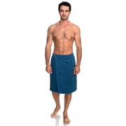 TowelSelections Men's Wrap Adjustable Cotton Terry Spa Shower Bath Gym Cover Up Large/X-Large Deep Water