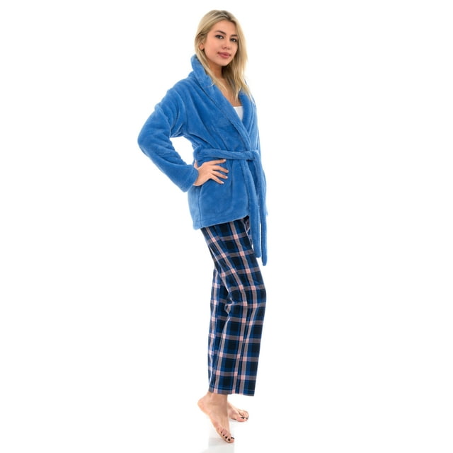 TowelSelections Women's Bed Jacket Fleece Cardigan Cuddly Robe Large/X ...