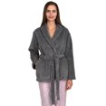thumbnail image 1 of TowelSelections Women's Bed Jacket Fleece Cardigan Cuddly Robe Large/X-Large Frost Gray, 1 of 1