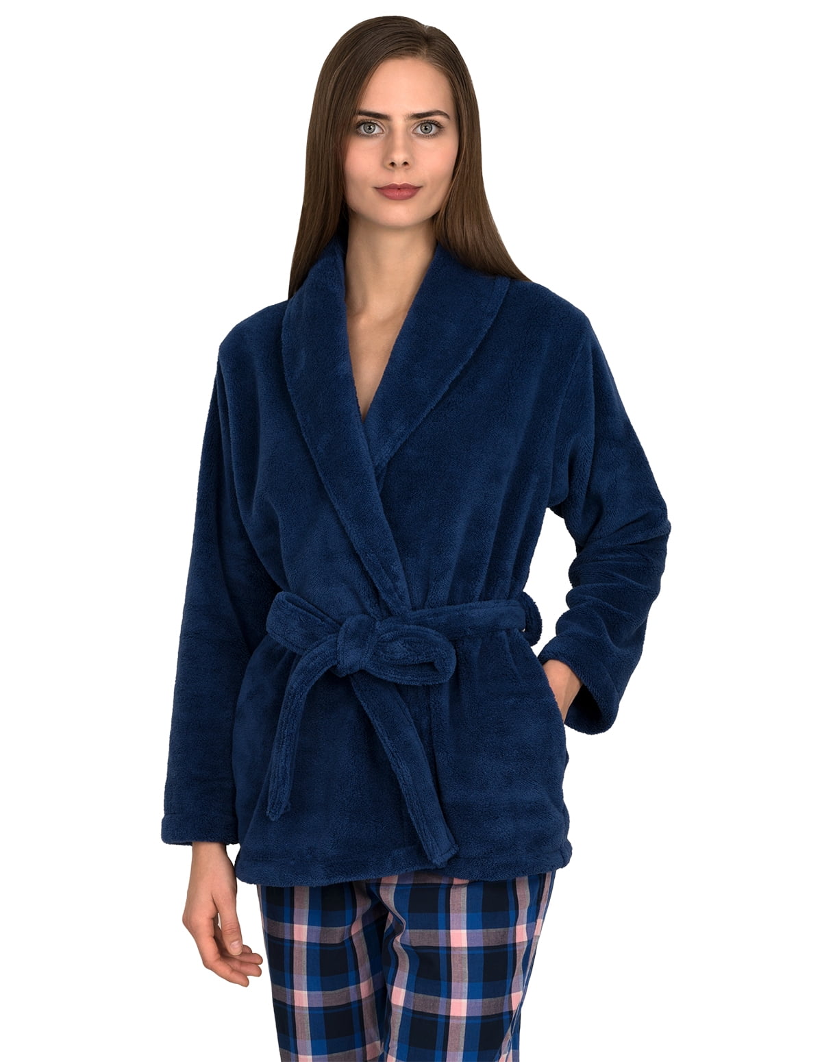 TowelSelections Women's Bed Jacket Fleece Cardigan Cuddly Robe Large/X ...