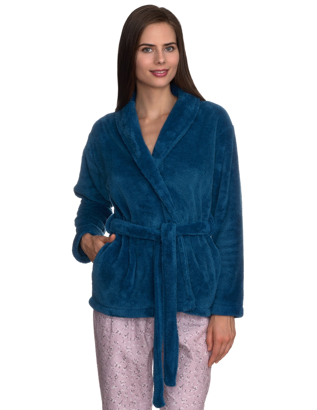 TowelSelections Women's Bed Jacket Fleece Cardigan Cuddly Robe Medium ...