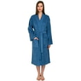 thumbnail image 1 of TowelSelections Women's Robe Cotton Terry Cloth Kimono Soft Bathrobe Medium/Large Star Sapphire, 1 of 2