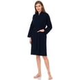 thumbnail image 1 of TowelSelections Women's Robe, Kimono Waffle Spa Bathrobe Large/X-Large Navy, 1 of 2