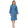 thumbnail image 1 of TowelSelections Women's Robe, Kimono Waffle Spa Bathrobe Large/X-Large Silver Lake Blue, 1 of 1