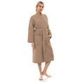 thumbnail image 1 of TowelSelections Women's Robe, Kimono Waffle Spa Bathrobe Medium/Large Warm Taupe, 1 of 1
