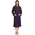 thumbnail image 1 of TowelSelections Women's Robe, Kimono Waffle Spa Bathrobe Small/Medium Loganberry, 1 of 1