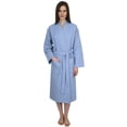 thumbnail image 1 of TowelSelections Women's Robe, Kimono Waffle Spa Bathrobe X-Small/Small Cashmere Blue, 1 of 1