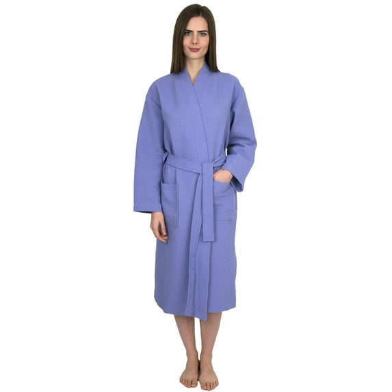 TowelSelections Women's Robe, Kimono Waffle Spa Bathrobe X-Small/Small Easter Egg