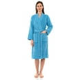 thumbnail image 1 of TowelSelections Women's Robe Turkish Cotton Soft Terry Kimono Bathrobe Small/Medium Alaskan Blue, 1 of 5