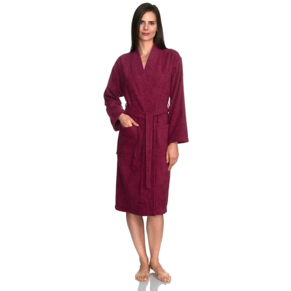 TowelSelections Women's Robe Turkish Cotton Soft Terry Kimono Bathrobe Small/Medium Malaga