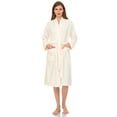 thumbnail image 1 of TowelSelections Women's Robe Turkish Cotton Soft Terry Kimono Bathrobe X-Small/Small Ivory, 1 of 6