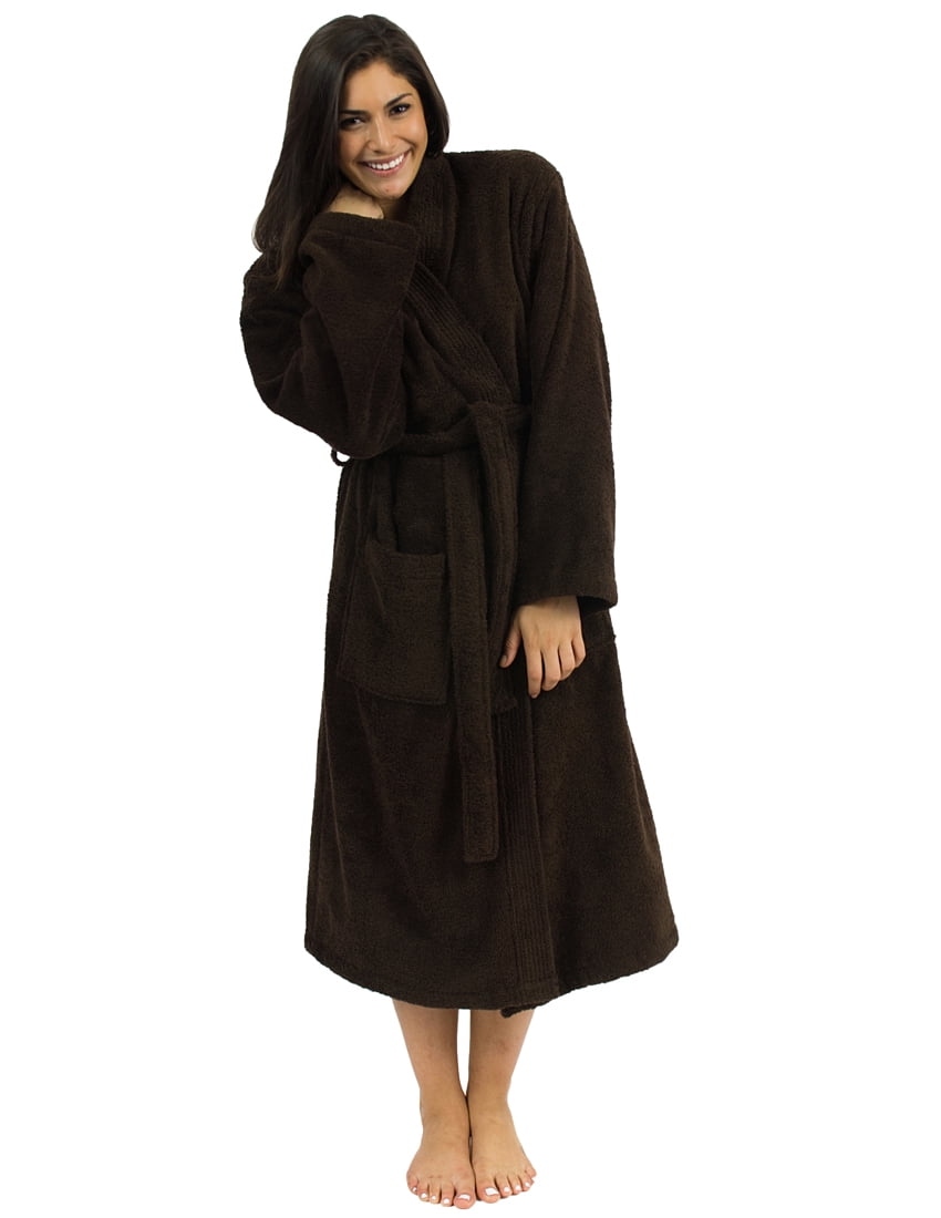 Women's Luxury Turkish Cotton Bathrobe - Soft, Absorbent Kimono Style Robe With Pockets & Belt