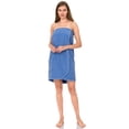 thumbnail image 1 of TowelSelections Women's Wrap Adjustable Cotton Terry Spa Shower Bath Gym Cover Up Small Cornflower Blue, 1 of 5