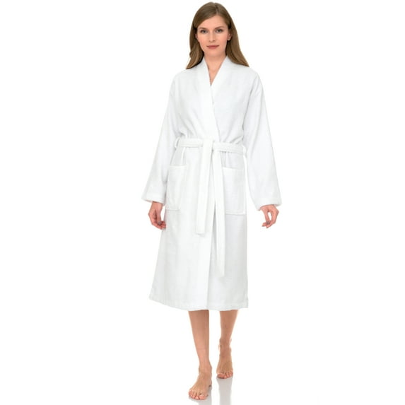 TowelSelections Womens Robe, Premium Cotton Bathrobe, Spa Terry Cloth Robes for Women X-Large/XX-Large White