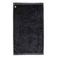 thumbnail image 1 of TowelSoft Premium 100% Cotton Terry Velour Golf Towel with Corner Hook & Grommet Placement 16 inch x 26 inch -Black, 1 of 2