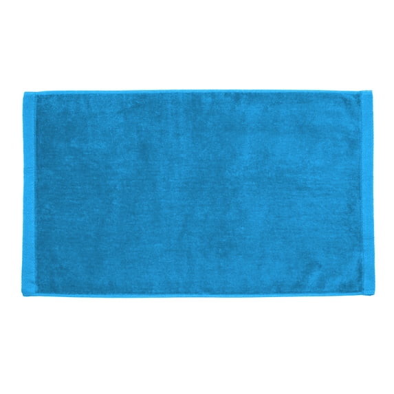 TowelSoft Premium 100% Cotton Terry Velour Hand Face Sports Gym Towel 16 inch x 26 inch Aqua Blue