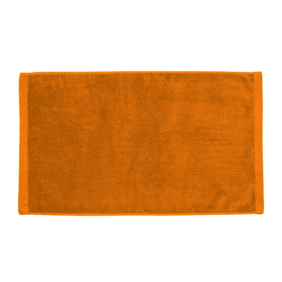 TowelSoft Premium 100% Cotton Terry Velour Hand Face Sports Gym Towel 16 inch x 26 inch Orange