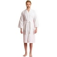 thumbnail image 1 of TowelSoft Unisex Men's Waffle Weave Kimono White Bathrobe (One Size), 1 of 5