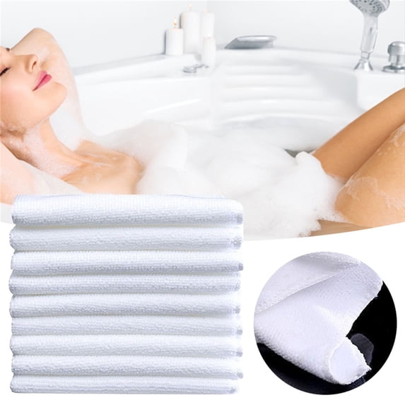 Towels,24 Pack White Bar Mop Kitchen Towels Cotton