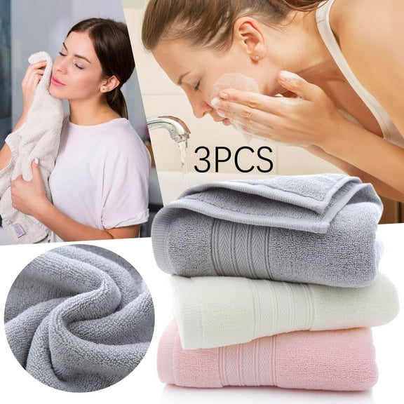 Towels,3PC Towel Absorbent Clean And Cotton Absorbent Soft Suitable For Kitchen Bathroom Living Room