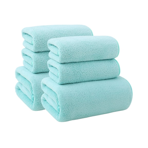 Towels And Washcloths Skegnu 6 Pcs Bath Towels Set For Bathroom Thick Soft Absorbent Towel Set Of 6 Household Wash Face Gift Towel