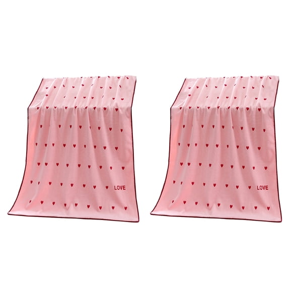 Towels Bath large Sheet 2 Piece,couple bath towel, Oversized 27.56 by 55.12 Inches, 100% Ring Spun Cotton, Ultra Soft and Highly Absorbent Towels for Bathroom, Gym, Shower, Hotel, and Spa, Pink