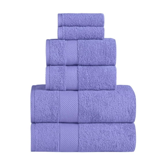 Towels Beyond - Luxury 6 Piece Towel Set, 100% Turkish Cotton, Quick Drying, Highly Absorbent & Comfy, Includes 2 Bath Towels, 2 Hand Towels & 2 Washcloths | (Lilac)