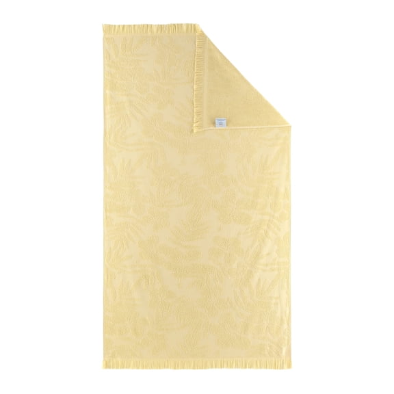 Towels Beyond Sand Free Beach Towel - 100% Turkish Cotton, Lightweight Soft Woven Linen Peshtemal with Plush Terry Reverse Side, Absorbent & Quick Dry | 35"x60" (Yelllow)