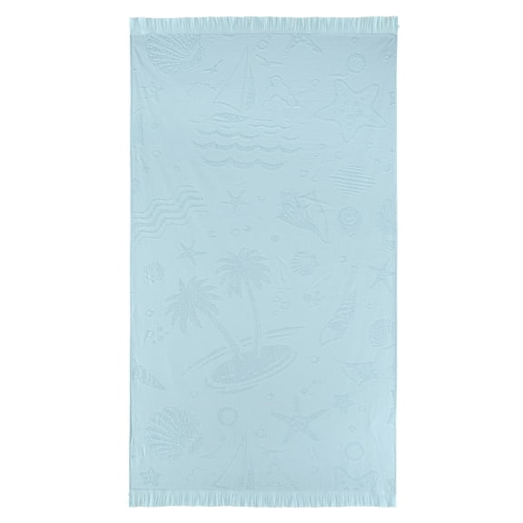 Towels Beyond - Turkish Beach Towel, 100% Turkish Cotton, Sand Free Quick Dry Highly Absorbent, Soft Woven Linen Peshtemal with Plush Terry Reverse Side | 35"x60" (Silver)