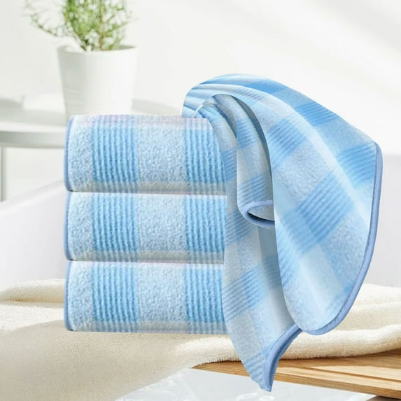 Towels For Bathroom Large Checkered Corals Fleece Quickly Drying Towel And Highly Absorbent Soft Warm And Comfortable Washcloths