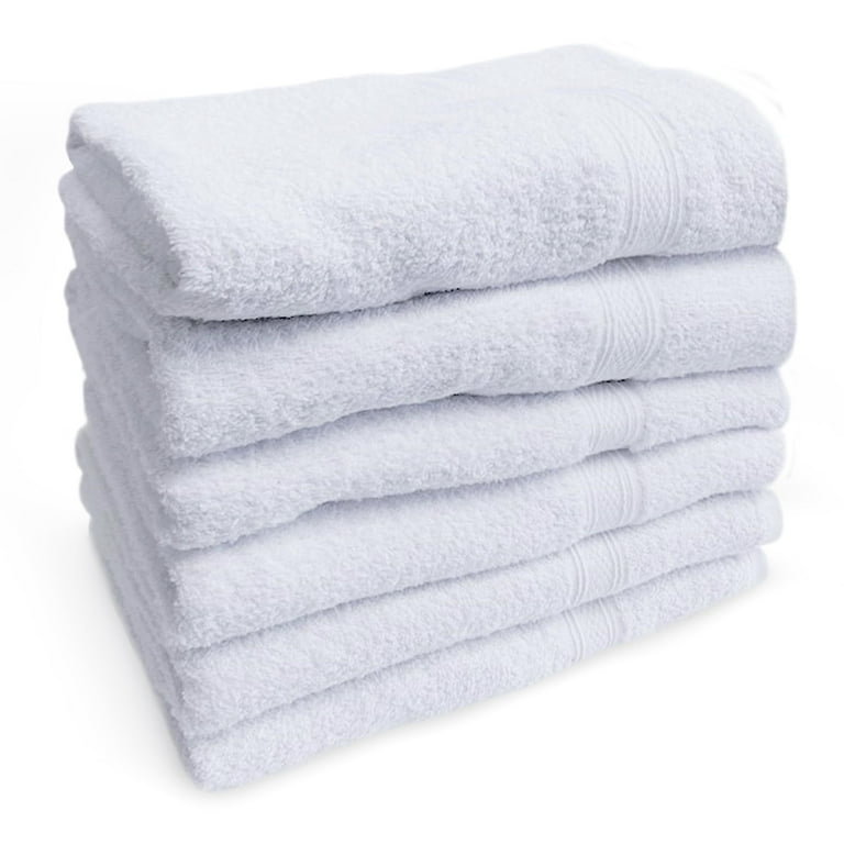 Towels N More 6 Pack Gym Towels, 20x40, 100% Ring Spun