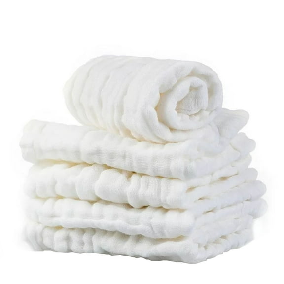 Towels,Pretty See 10PCS Organic Cotton Baby Towels Soft Newborn Baby Face Towel Natural Baby Muslin Face Towels For Sensitive Skin