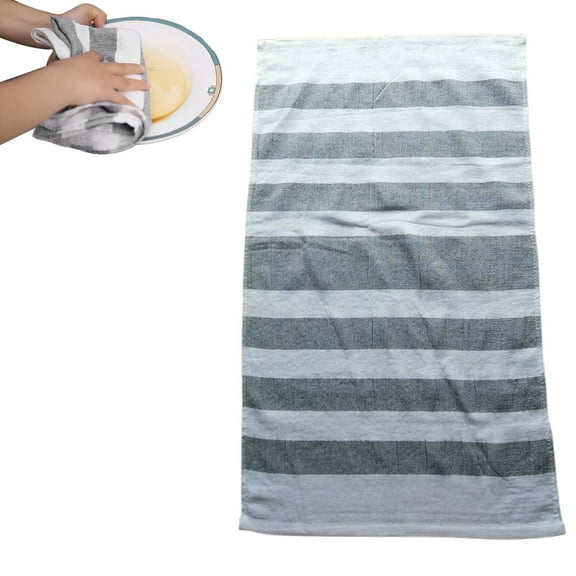Towels,Versatile Multi Function Towel Striped Beach Towel Dishcloth Cleaning Cloth And Kitchen Home For Effortless Cleaning And Outdoor Fun