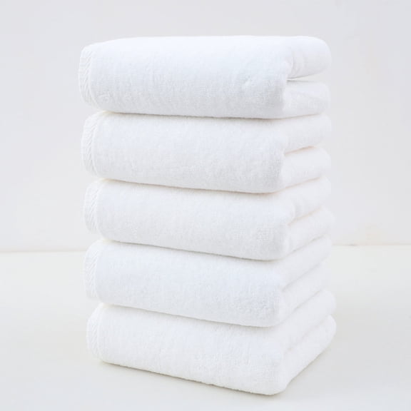 Towels for Bathroom - Pack of 5 (13.8"x30.7") 100% Cotton Towels - Soft, Durable, Quick Dry & Highly Absorbent
